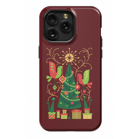 Vintage Christmas Tree Decorating Phone Case